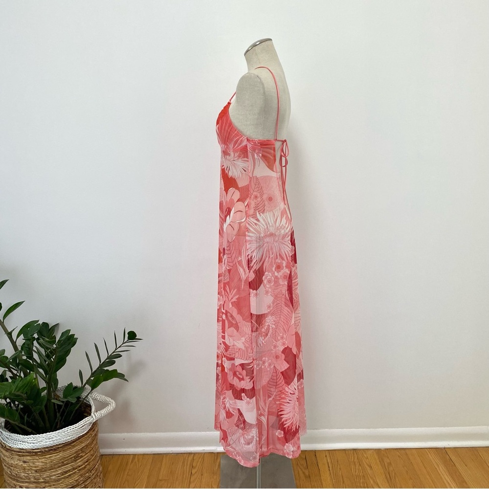La SENZA Pink & Red Floral Slip Dress - Picture 4 of 13